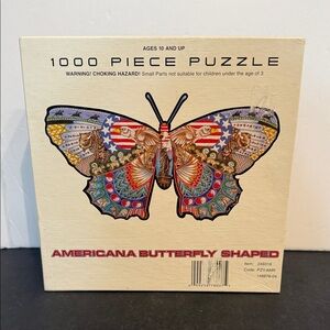 AMERICANA BUTTERFLY SHAPED 1000 Piece Jigsaw Puzzle SALE🔴3/$25